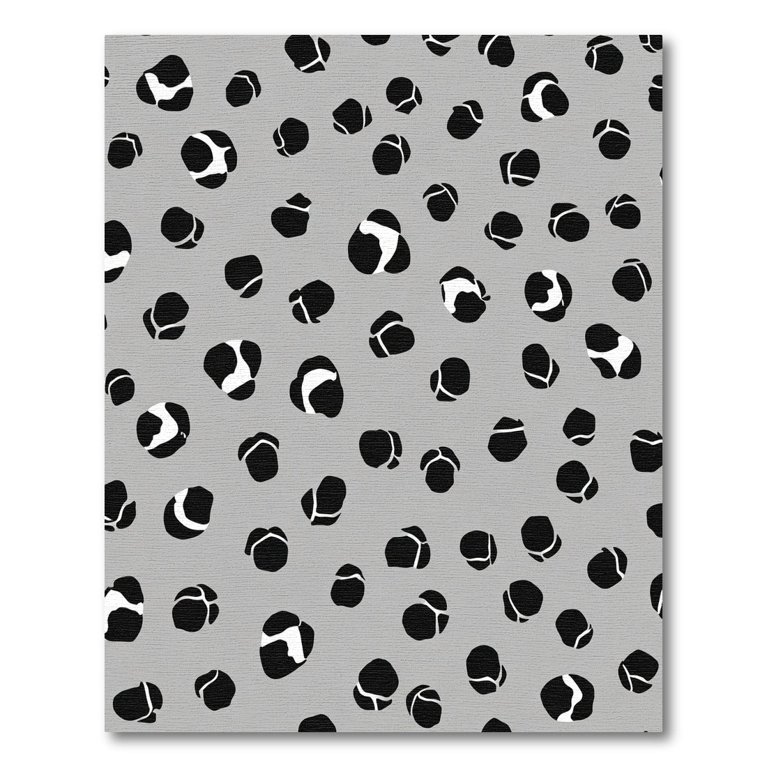 Gray Black White Spotted Scatter Rug