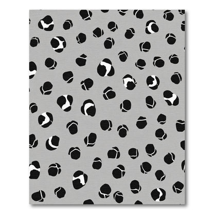 Gray Black White Spotted Scatter Rug