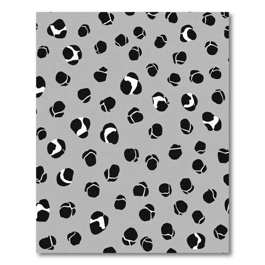 Gray Black White Spotted Scatter Rug