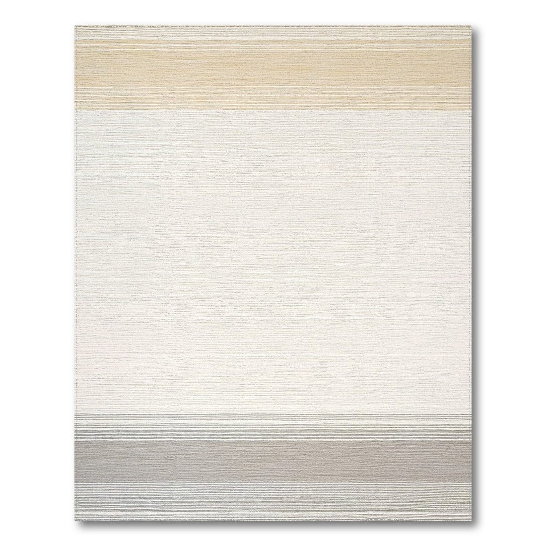 Beige Striped Washable Area Rug