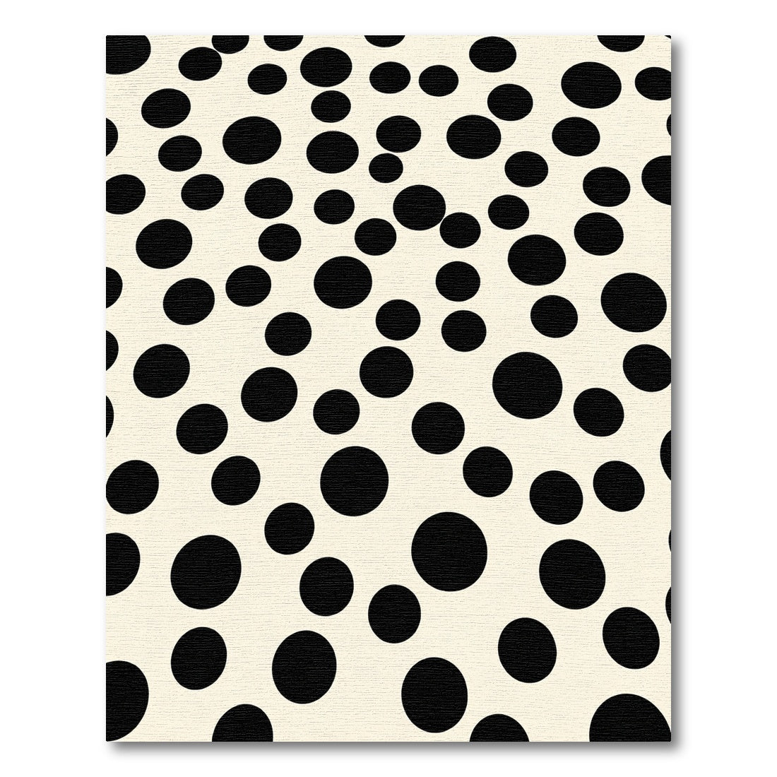 Cream Black Dot Scatter Rug