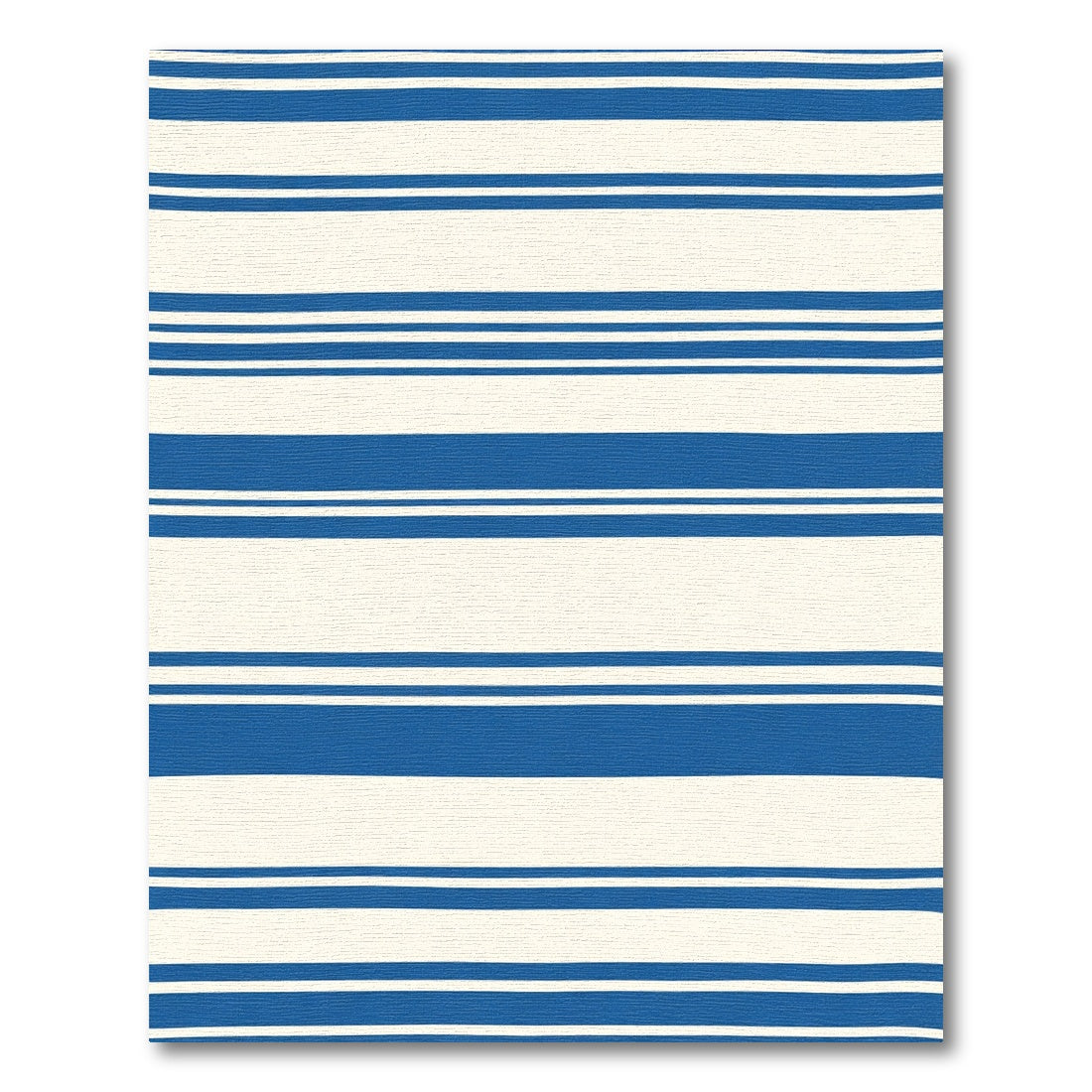Bold Blue And White Striped Rug