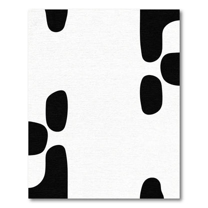 Black Organic Blob Collage Rug
