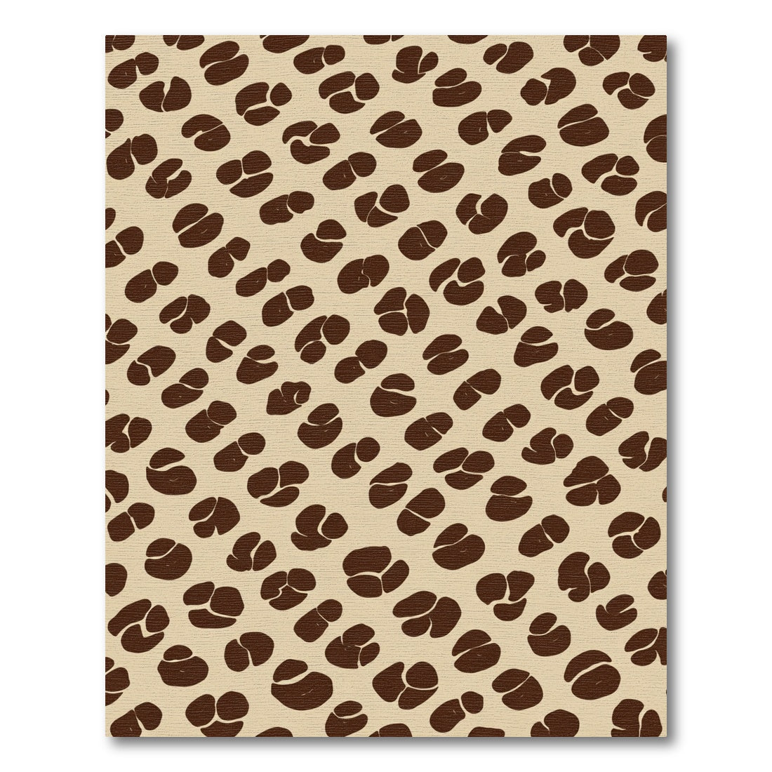 Brown Coffee Bean Organic Pattern Rug