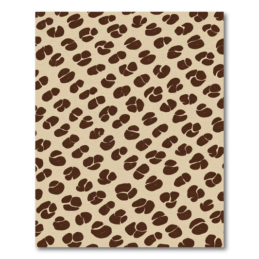 Brown Coffee Bean Organic Pattern Rug