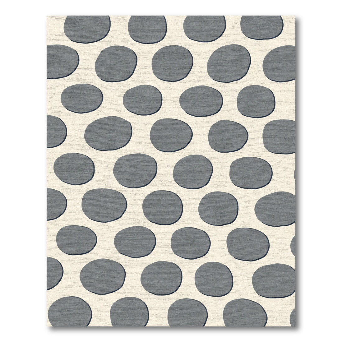 Gray Pebble Scattered Contemporary Pattern Rug