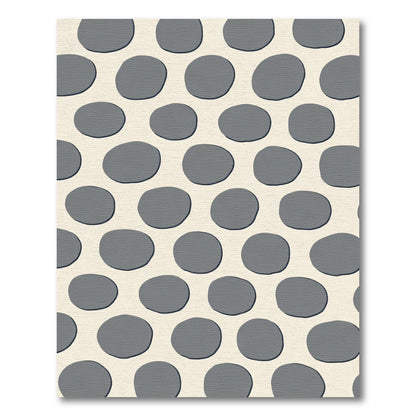 Gray Pebble Scattered Contemporary Pattern Rug
