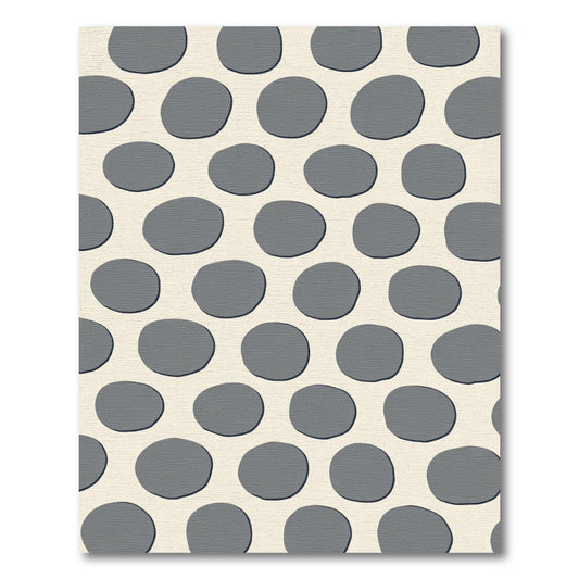 Gray Pebble Scattered Contemporary Pattern Rug