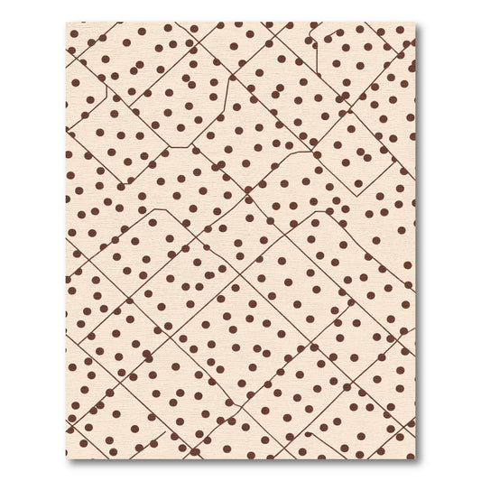 Beige Polka Dot Geometric Field Rug