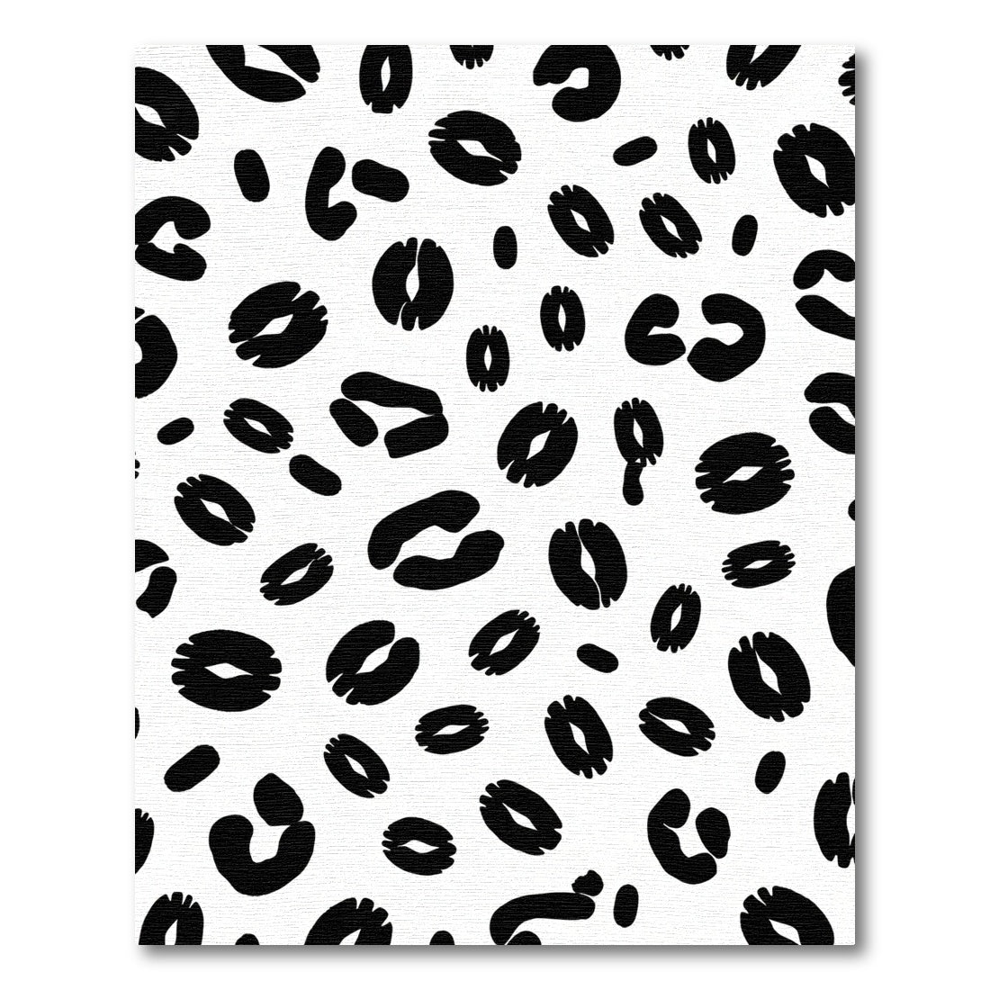 Bold Black Leopard Spots Rug