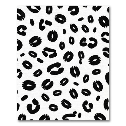 Bold Black Leopard Spots Rug