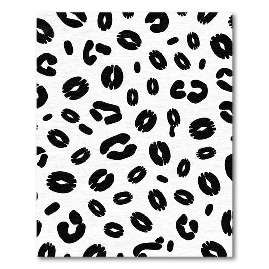 Bold Black Leopard Spots Rug