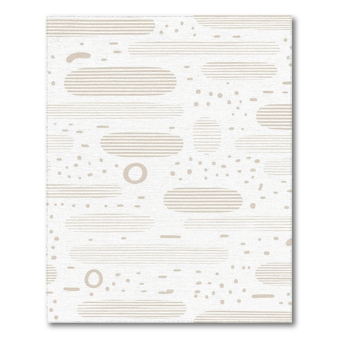 Beige Abstract Linework Area Rug
