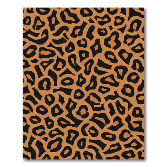 Wild Panther Spots Orange Rug