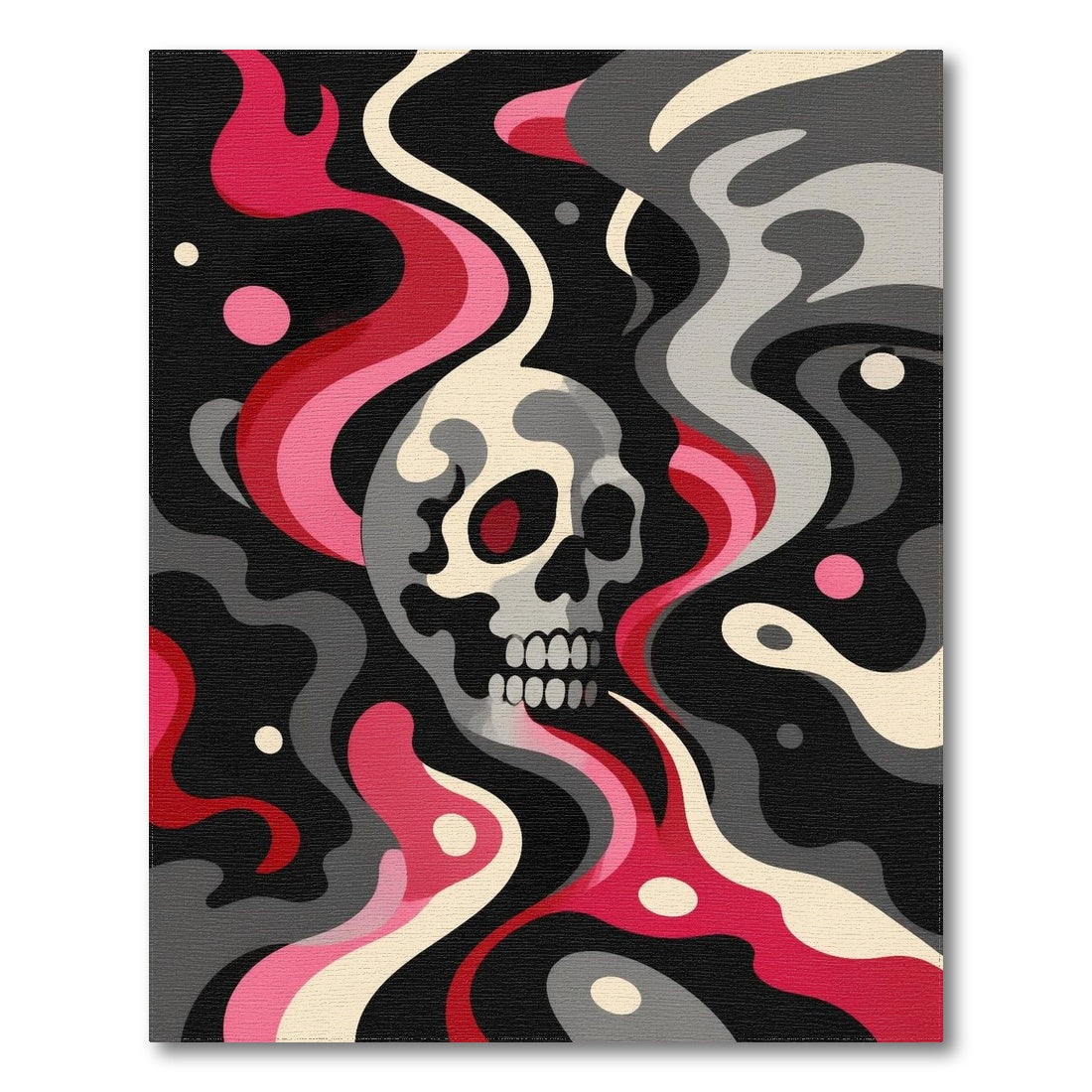 Skull Smoke Swirl Area Rug
