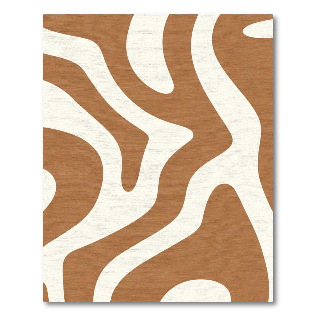 Terracotta Organic Curve Wave Rug