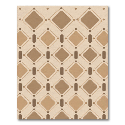 Geometric Modern Brown Geometric Diamond Area Rug