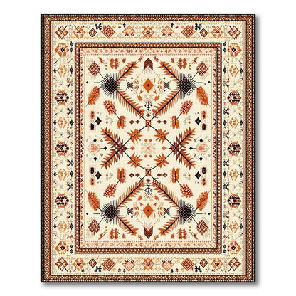 Orange Heritage Tribal Southwestern Area Rug