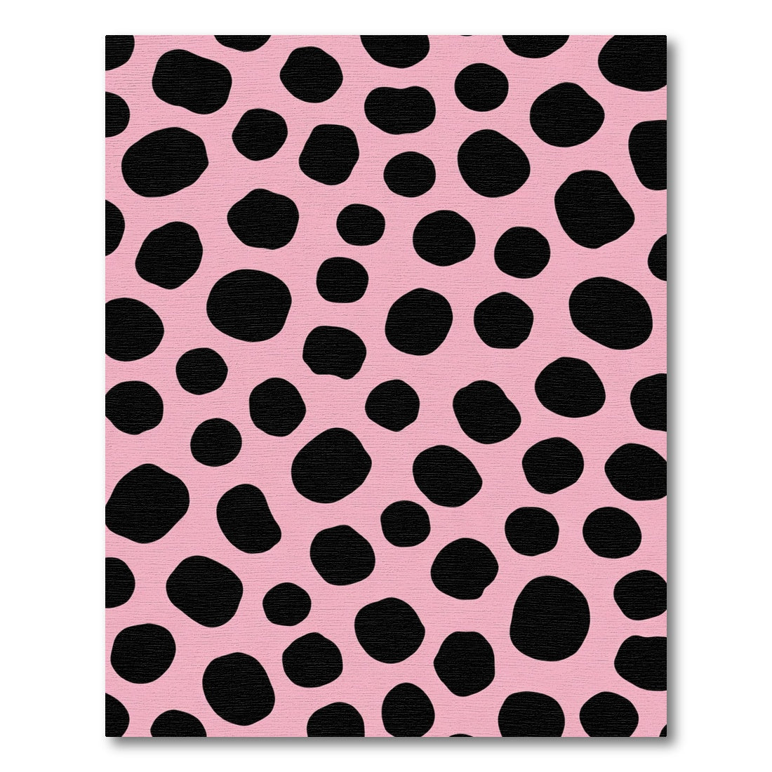 Pink Black Spotty Animal Hide Rug