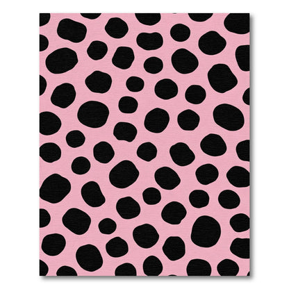 Pink Black Spotty Animal Hide Rug