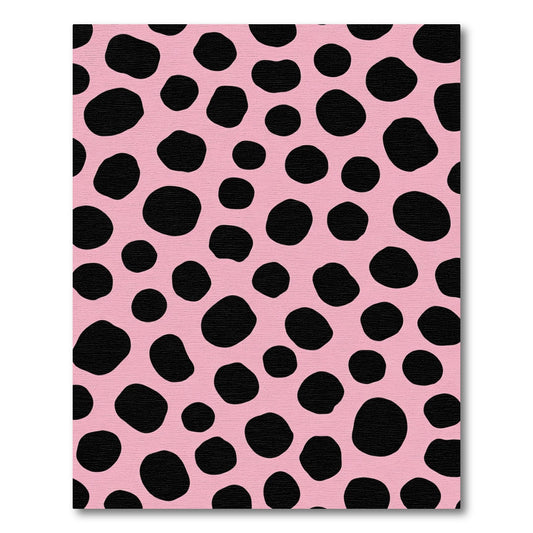 Pink Black Spotty Animal Hide Rug