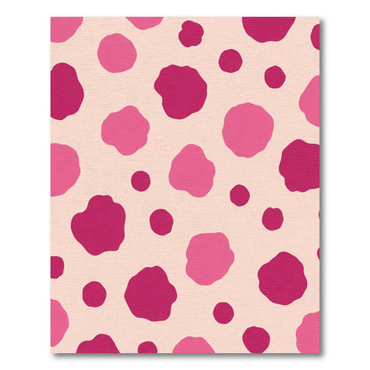 Pink Giraffe Spotty Background Rug