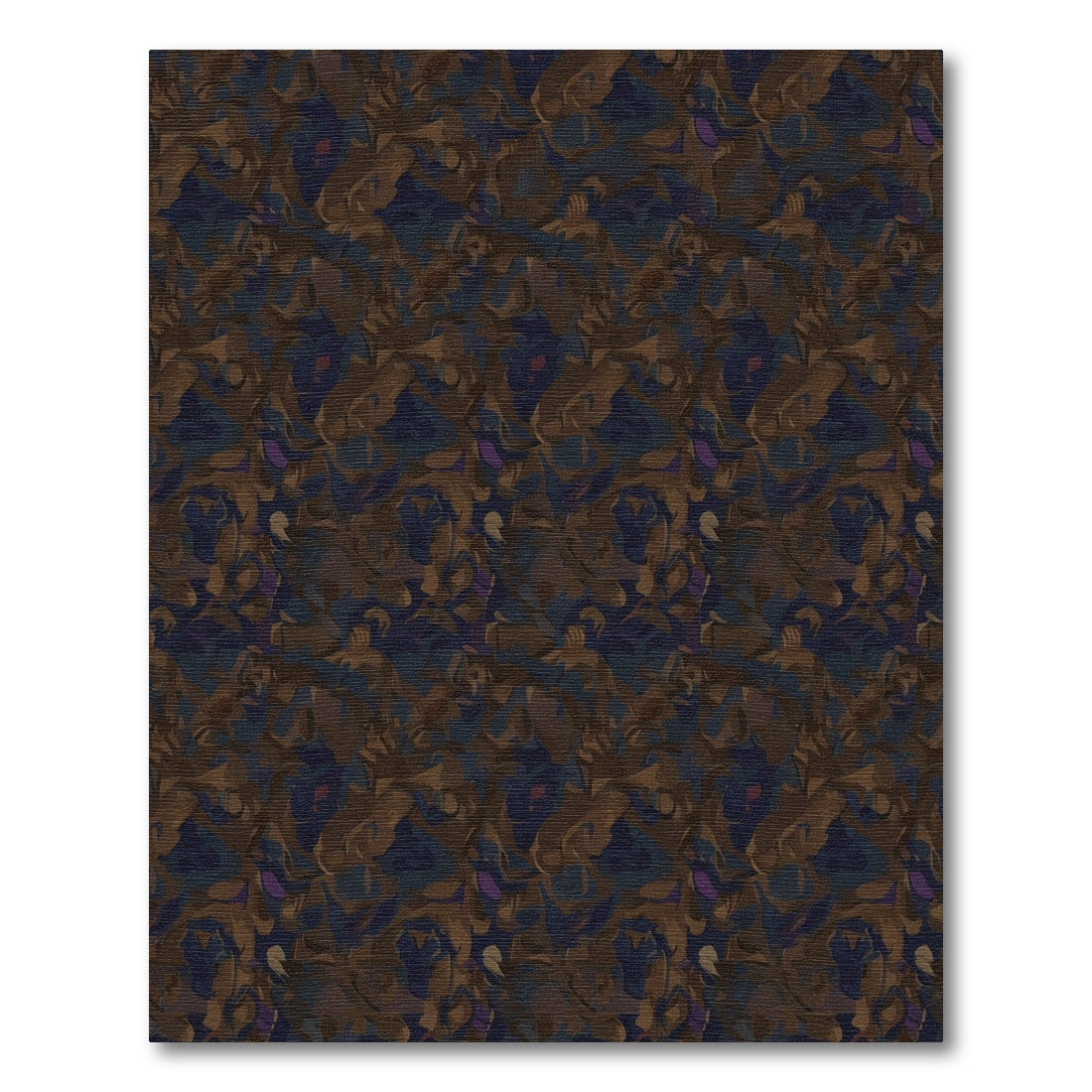 Dark Abstract Camouflage Splatter Rug