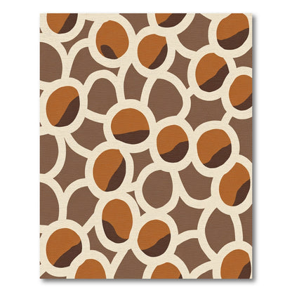 Terracotta Circles Organic Composition Rug