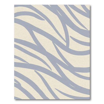 Abstract Blue Stripe Suede Texture Rug