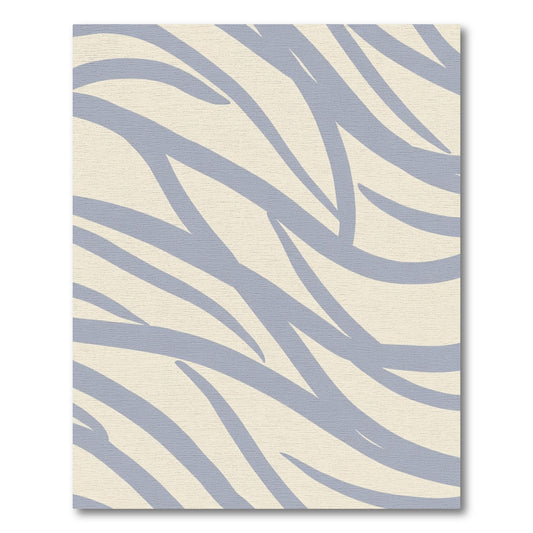 Abstract Blue Stripe Suede Texture Rug