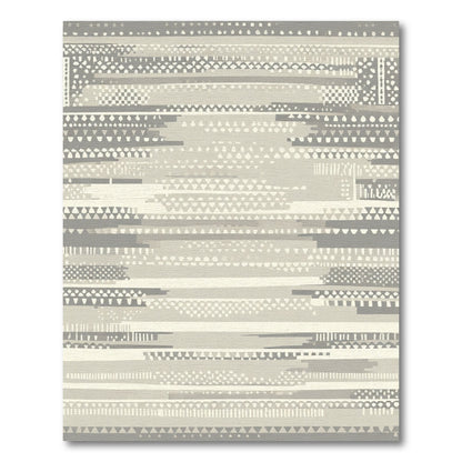 Neutral Textured Stripe Geometric Rug