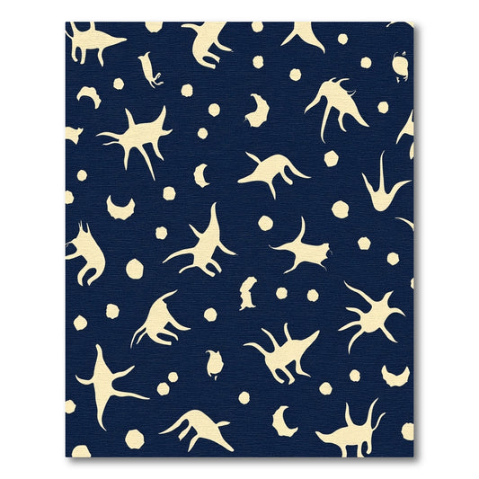 Navy Sky Cream Starburst Creatures Rug