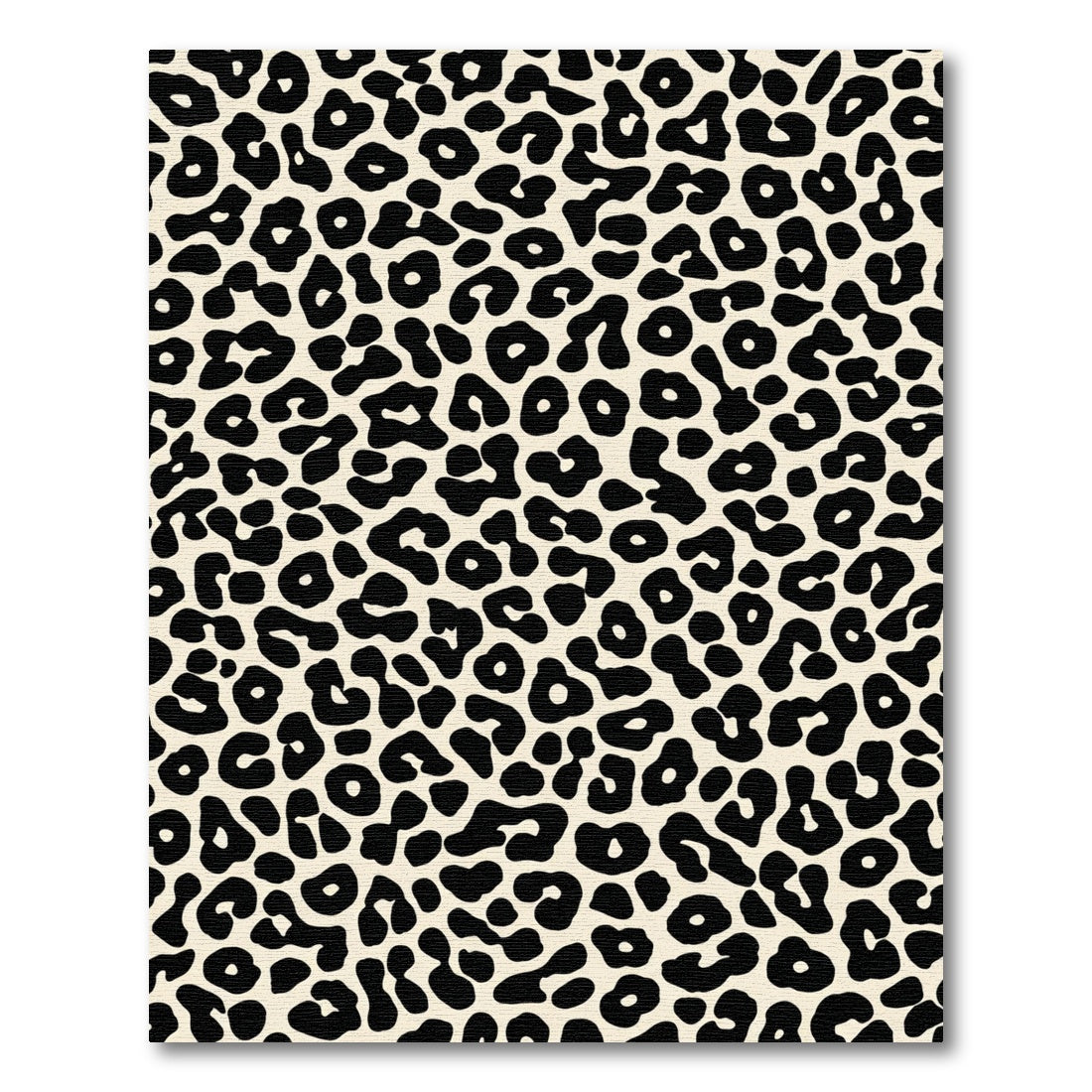 Cream and Black Leopard Spots Rug