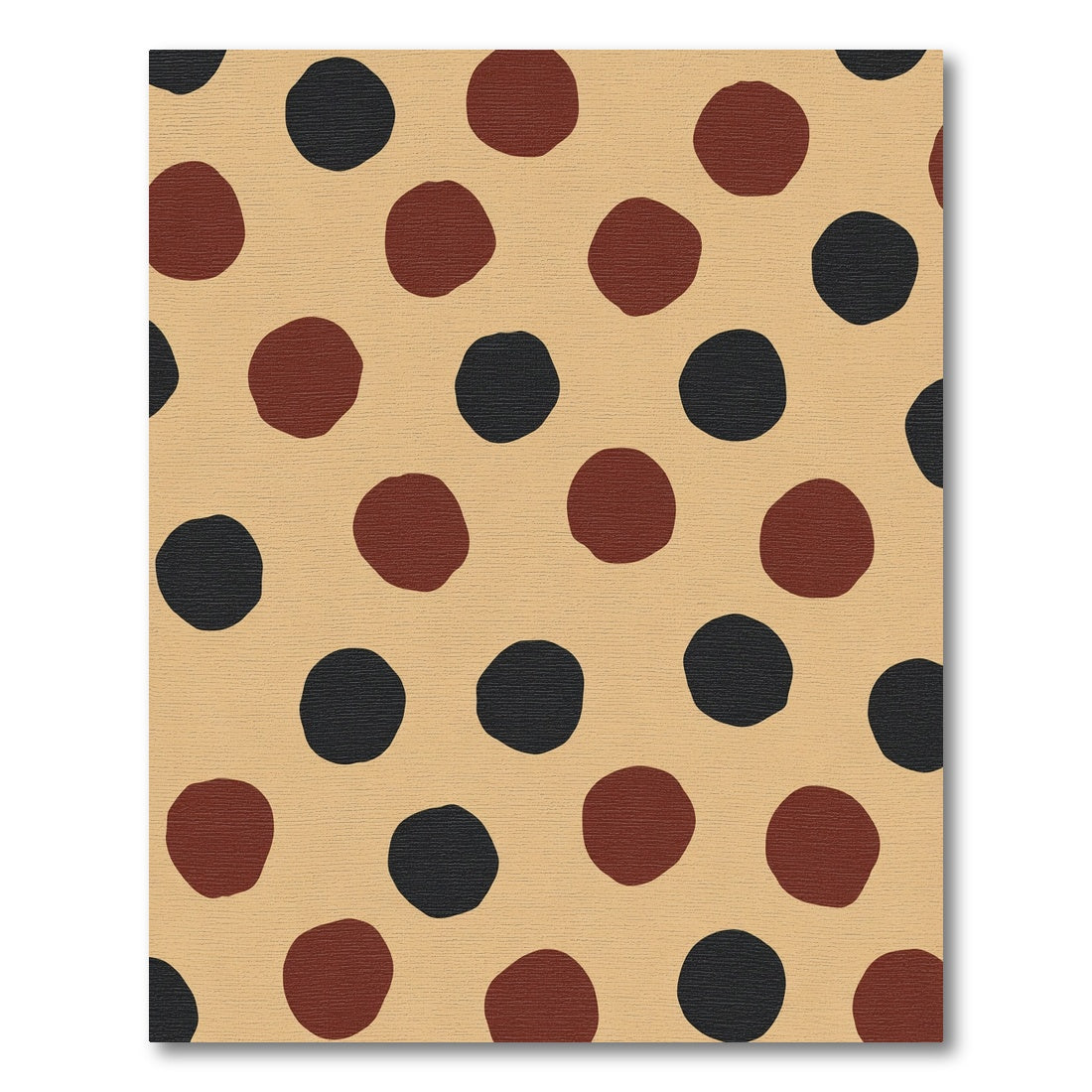 Terra Cotta Black Polka Dot Rug