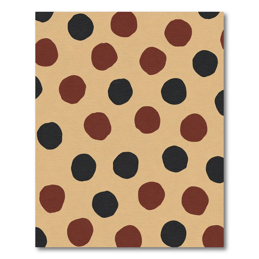 Terra Cotta Black Polka Dot Rug