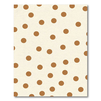 Cream Brown Round Spot Cover Rug