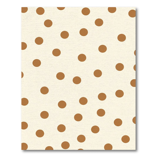 Cream Brown Round Spot Cover Rug