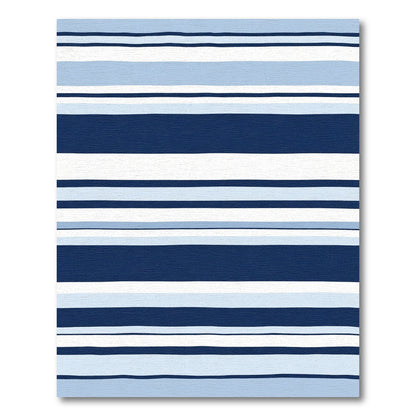 Shades Blue Horizontal Stripe Rug