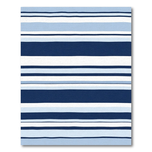 Shades Blue Horizontal Stripe Rug