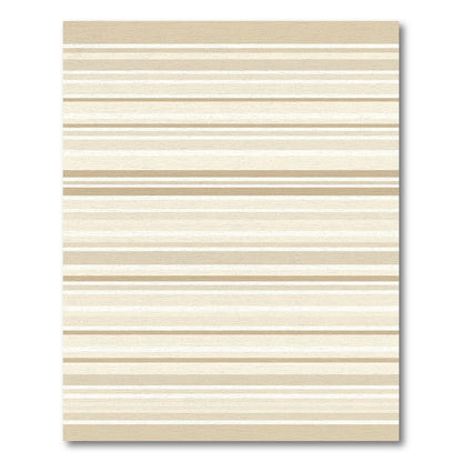 Neutral Tone Thin Stripe Arrangement Rug