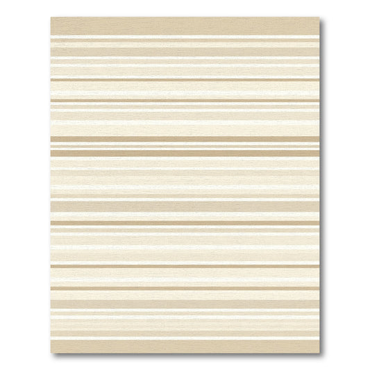 Neutral Tone Thin Stripe Arrangement Rug