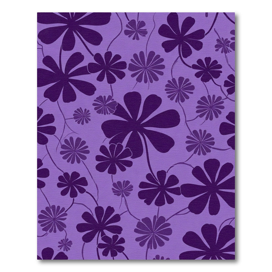 Vibrant Purple Floral Bloom Rug