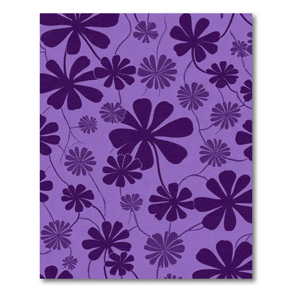 Vibrant Purple Floral Bloom Rug