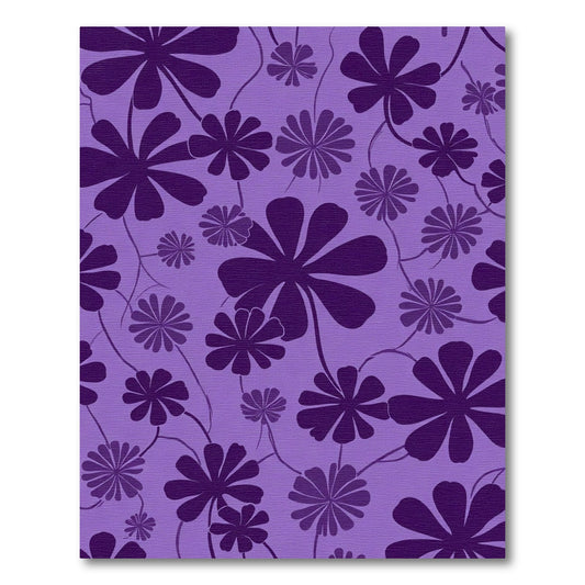 Vibrant Purple Floral Bloom Rug