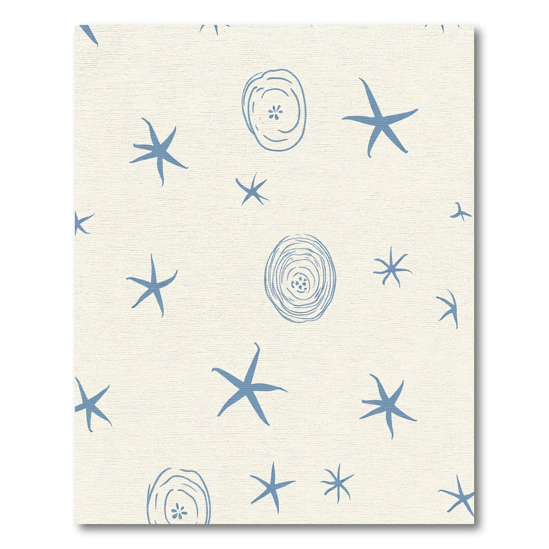 Oceanic Blue Starfish Swirls Rug