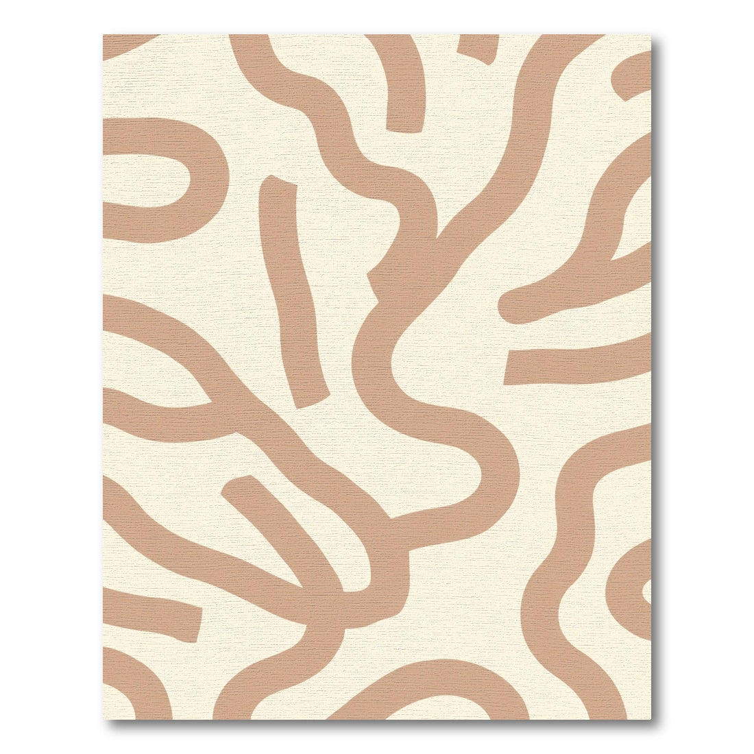 Abstract Tan Swirls Beige Rug