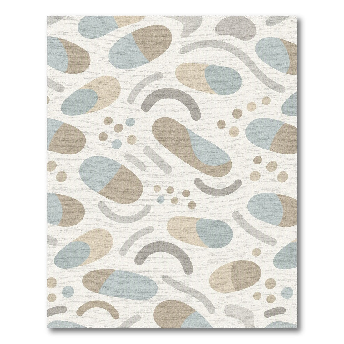 Beige and Neutral Abstract Neutral Area Rug