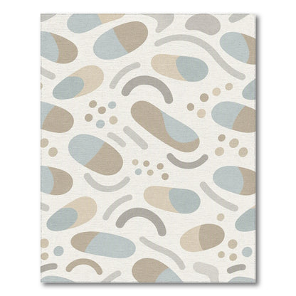 Beige and Neutral Abstract Neutral Area Rug