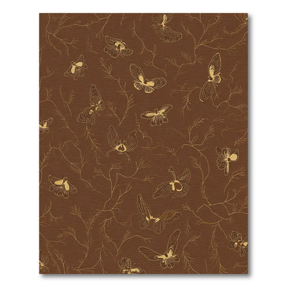 Golden Butterfly Woodland Branch Rug