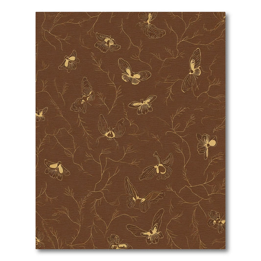 Golden Butterfly Woodland Branch Rug